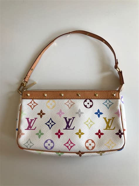 louis vuitton multi pochette creme|Louis Vuitton multi colored bag.